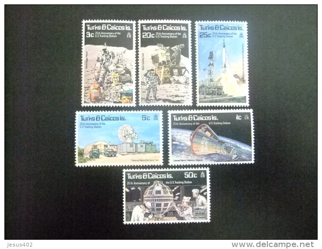 TURKS And CAICOS Islands 1977 25 ANNIVERSAIRE De La STATION SPATIALE AMÉRICAINE Yvert N &ordm; 365 / 370 ** MNH - Turks E Caicos