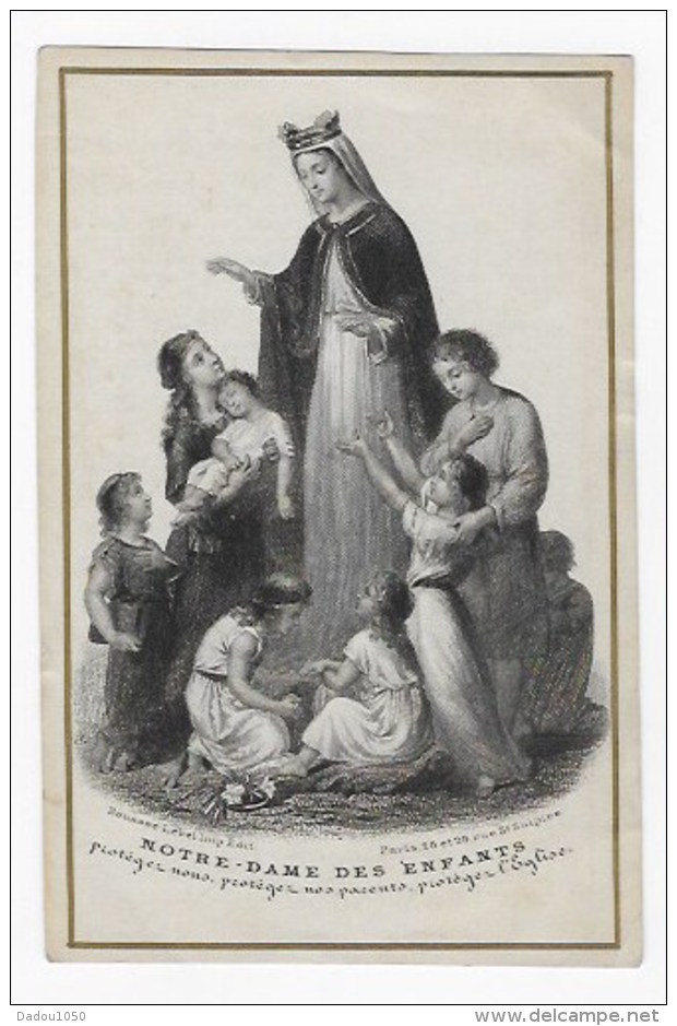 Image Pieuse Archiconfrérie De ND Des Enfants  1870 - Santini