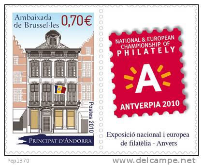 ANDORRA FRANCESA 2010 -  EMBAJADA DE ANDORRA EN BRUSELAS - 1 SELLO - Unused Stamps