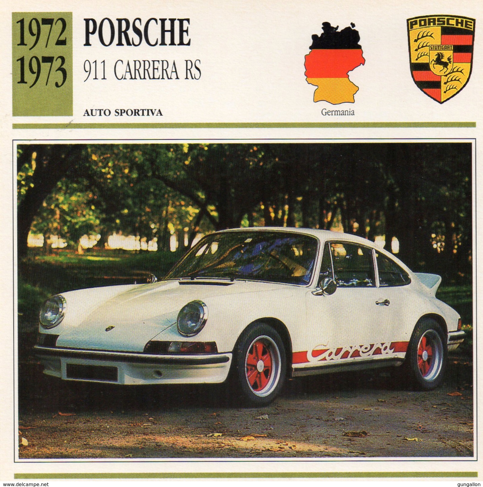 Auto Da Collezione "Porsche  1975   911 Carrera RS" (Germania) - Motori