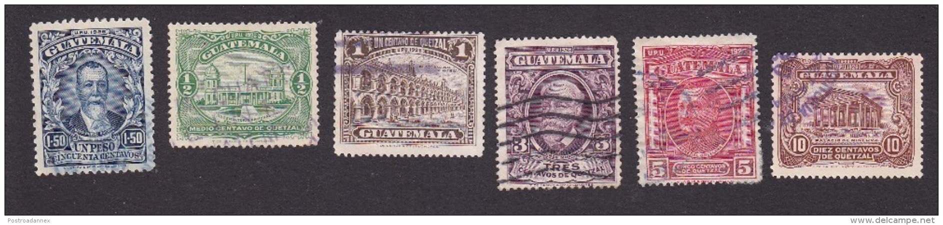 Guatemala, Scott #224, 233-239 (no 237), Used, Pres. Barrios. Scenes And People Of Guatemala, Issued 1926-29 - Guatemala