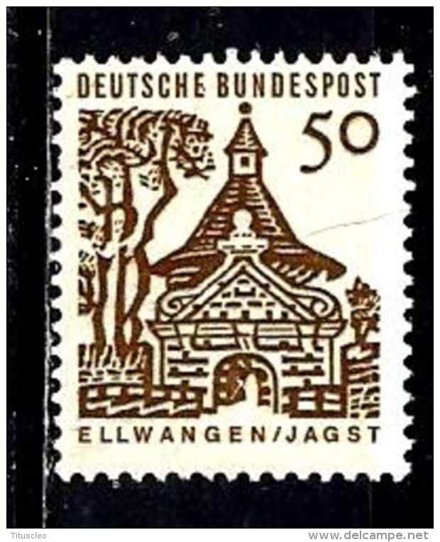 ALLEMAGNE FEDERALE 326** 50p Brun-jaune Série Courante Edifices Historiques Portail Du Château à Ellwagen (Jagst) - Ungebraucht