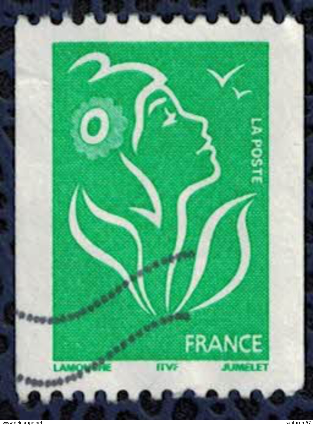 France 2005 Oblitéré Used La Marianne De Lamouche Pour Roulette Verte SVF Y&T 3742 - 2004-2008 Marianne De Lamouche