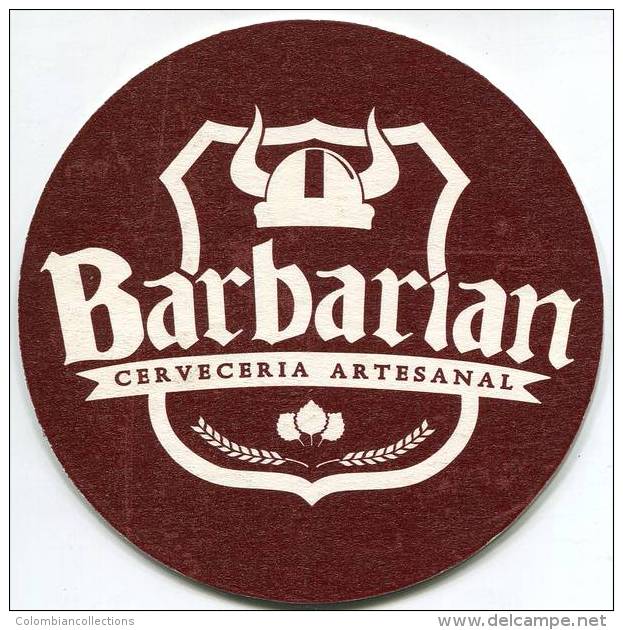 Lote P100, Peru, Posavaso, Coaster, Barbarian, Cerveceria Artesanal, Set Of 4 - Sous-bocks