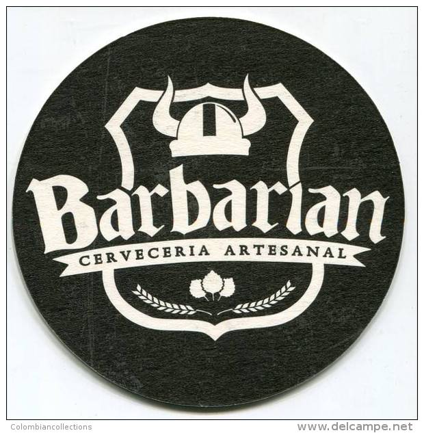 Lote P100, Peru, Posavaso, Coaster, Barbarian, Cerveceria Artesanal, Set Of 4 - Sous-bocks