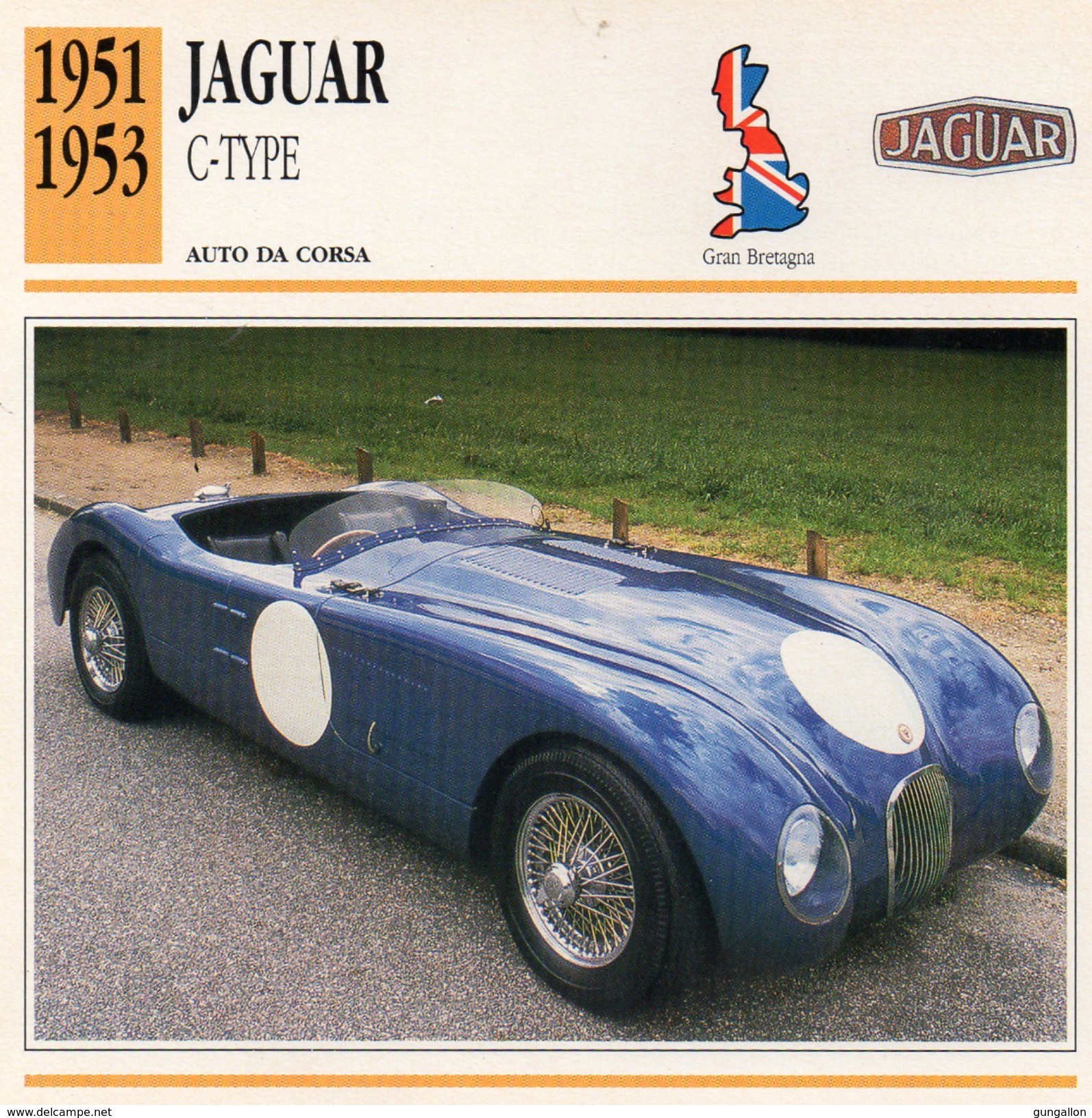 Auto Da Collezione "Jaguar  1951   C-Type" (Gran Bretagna) - Motori