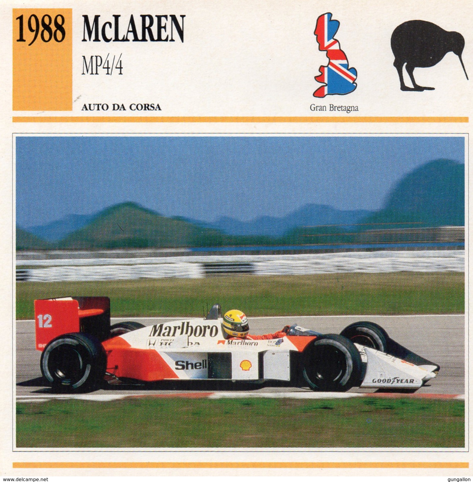 Auto Da Collezione "McLaren  1988   MP4/4" (Gran Bretagna) - Motori