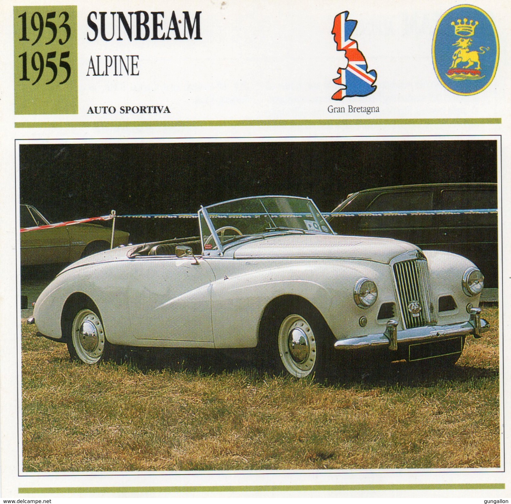 Auto Da Collezione "Sunbeam  1953   Alpine" (Gran Bretagna) - Motori