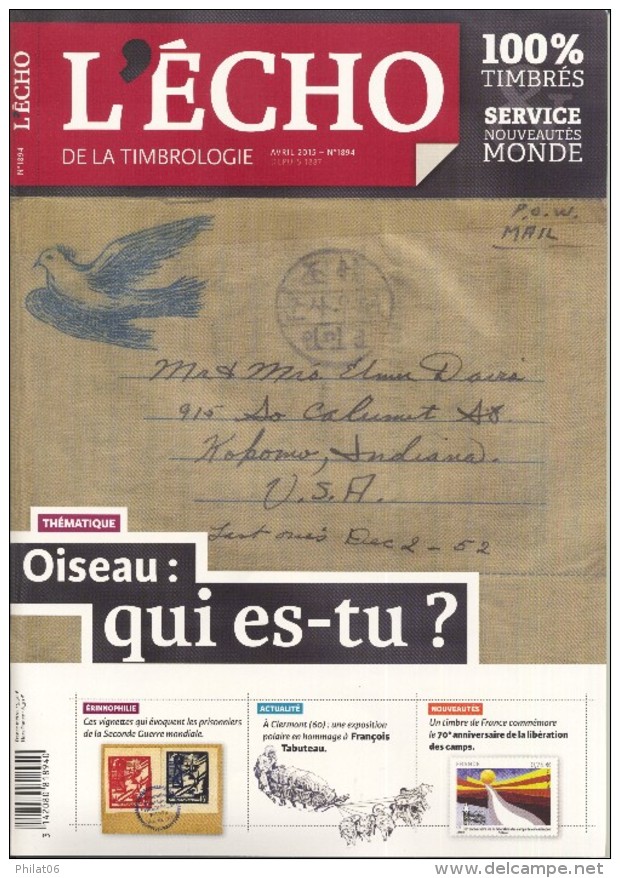 Echo De La Timbrologie Année 2015 Complète N° 1891 à  1901 - Frans (vanaf 1941)