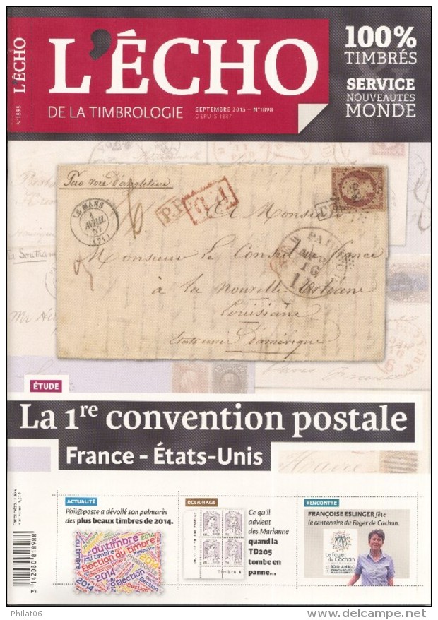 Echo de la timbrologie année 2015 complète n° 1891 à  1901