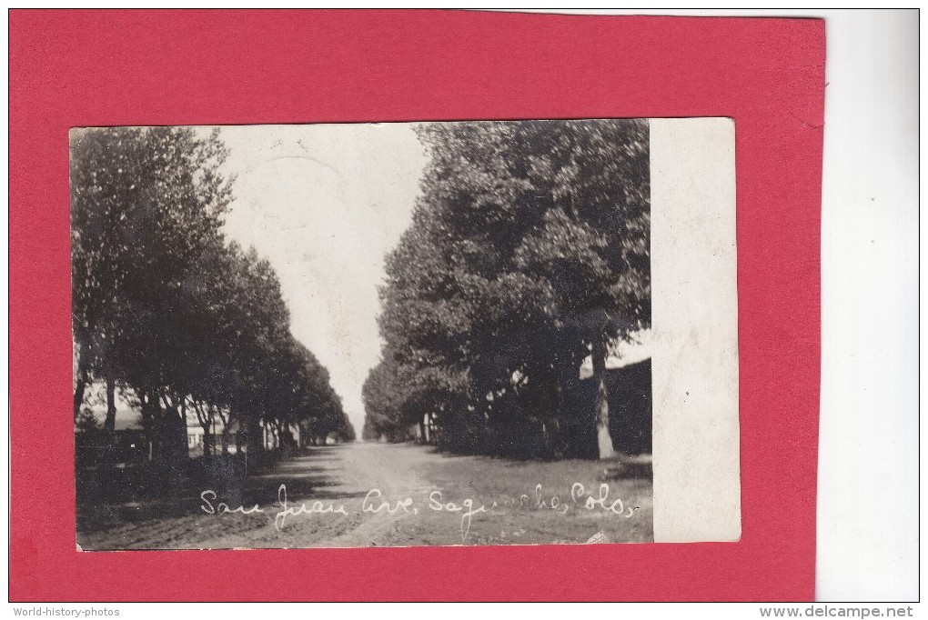 CPA PHOTO -  San Juan Avenue , SAGUACHE - Colorado   USA  - écrite Et Timbrée 1908 - Autres & Non Classés