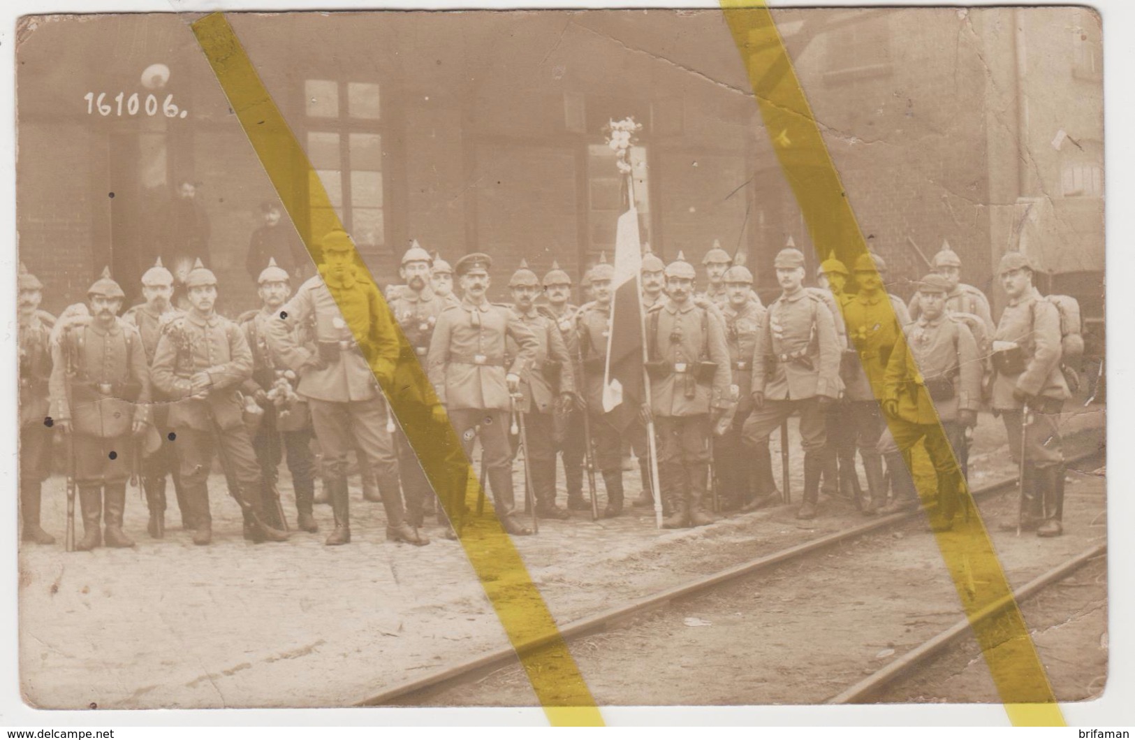 80 SOMME BEUVRAIGNES Canton De ROYE  GARE CHEMIN DE FER  CARTE PHOTO ALLEMANDE MILITARIA 1914/1918 WK1 WW1 - Beuvraignes