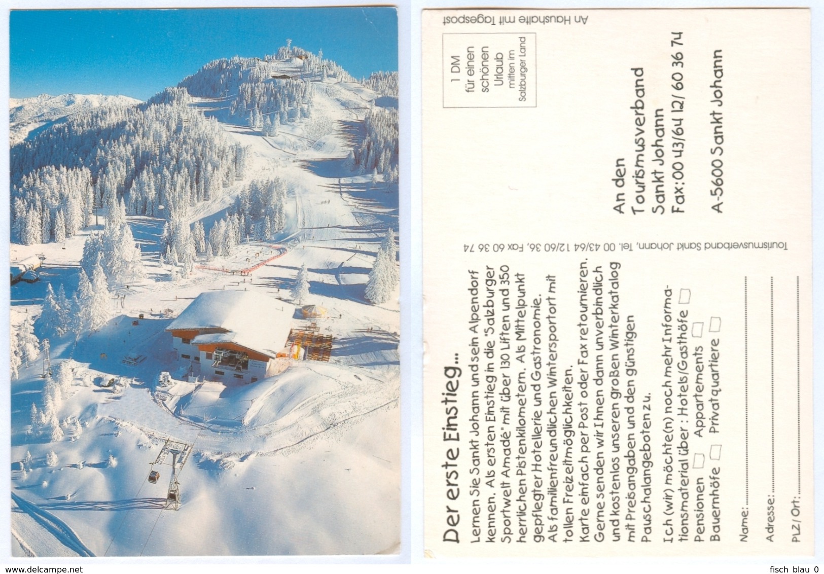 AK 5600 Salzburg St. Johann Im Pongau Skiverbund Amadé Winter Schnee 1 DM Sankt Snow Österreich Austria Autriche I. - St. Johann Im Pongau