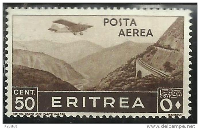 ERITREA 1936 SOGGETTI AFRICANI POSTA AEREA AIR MAIL CENT. 50 C  MNH - Eritrea