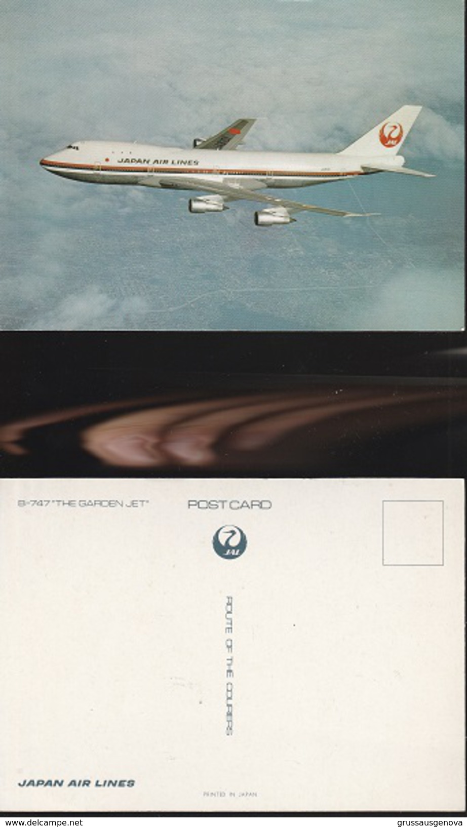 7883) JAPAN AIR LINES B 747 THE GARDEN JET IN VOLO NON VIAGGIATA - 1946-....: Moderne