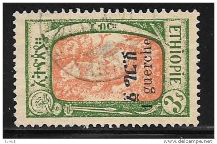 Ethiopia, Scott # 146 Used Lions,surcharged,1926 - Äthiopien