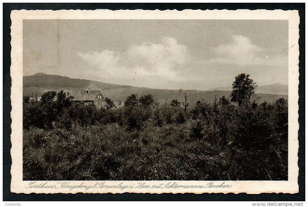 2295 - Alte Ansichtskarte - Forsthaus Königskrug Braunlage - N. Gel - Braunlage