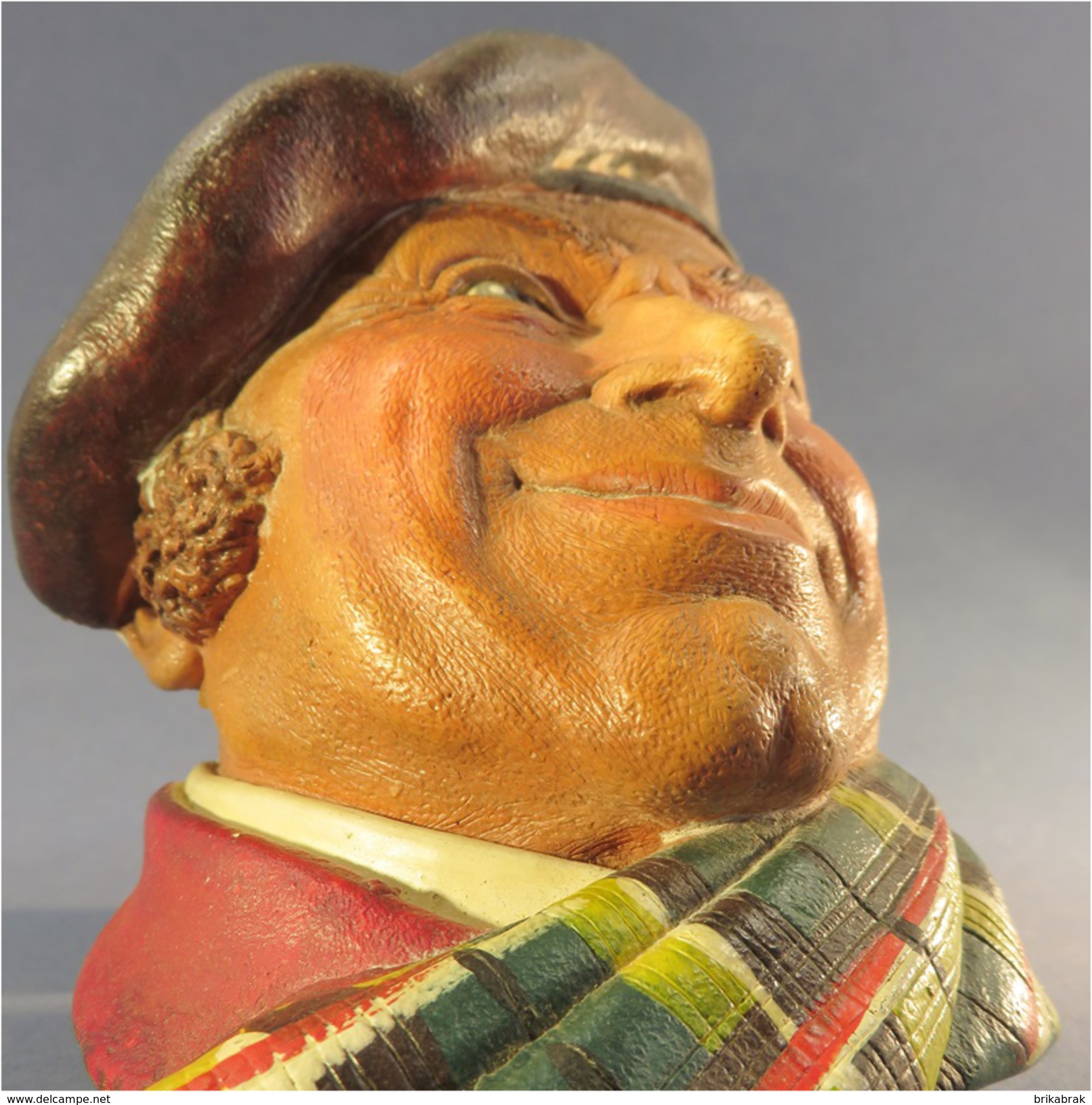 TÊTE BOSSONS ECOSSAIS EN PLÂTRE - Ecosse Sculpture Caricature Statue - Autres & Non Classés