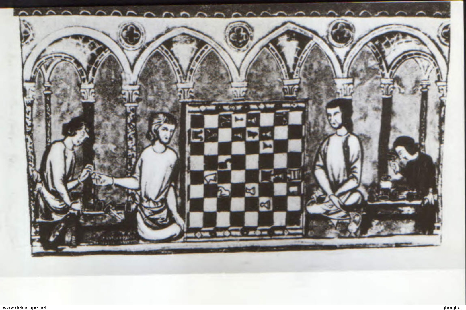 Hungary - Postcard Unused  - Chess - Chess Players And Masters Carving Chess-pieces - 2/scans - Schaken