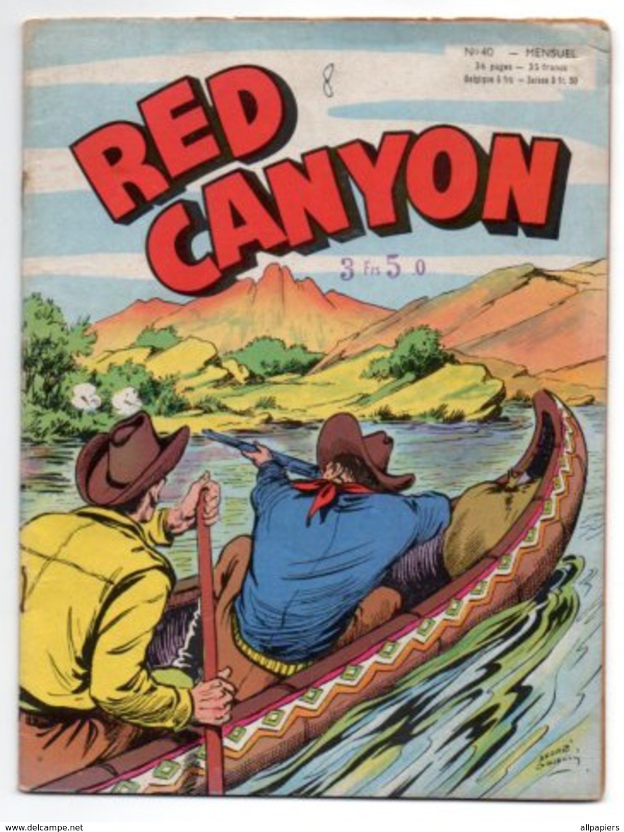 Red Canyon N°40 La Rivière Bleue De 1957 - Autres & Non Classés