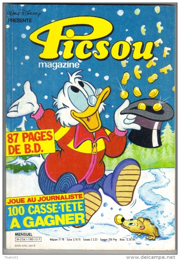 PICSOU MAGAZINE N° 180 " EDI-MONDE " DE 1987 - Picsou Magazine