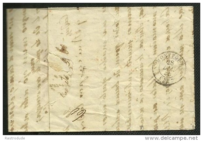 SPAIN - ESPAGNE 1846 CADIZ A Dax, Francia - Envuelto Prefilatelico - ...-1850 Prephilately