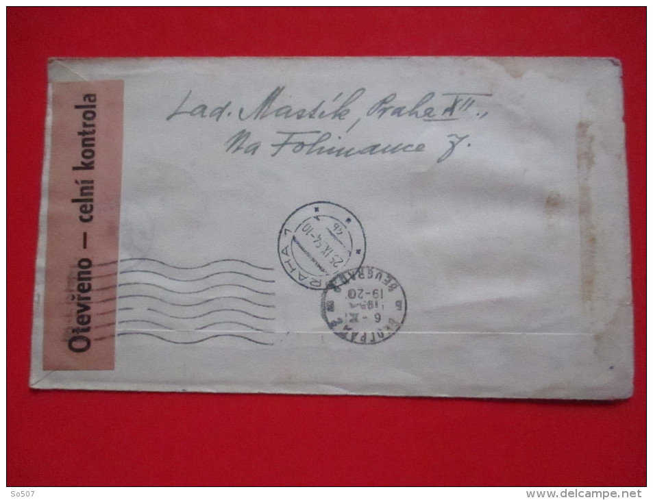 T8-FDC Cover,Envelope-50.výročí úmrtí Antonína Pavloviče Čechova-Praha,Ceskoslovensko-Belgrade Yugoslavia 1954.Censure - Covers