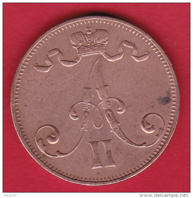 Finlande - 5 Pennia 1875 - Alexandre II De Russie - Finland