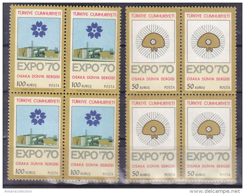 AC - TURKEY STAMP -  EXPO 70 OSAKA WORLD EXHIBITION MNH BLOCK OF FOUR 27 MARCH 1970 - Ungebraucht