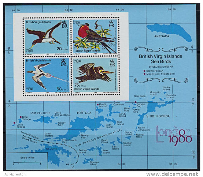 A5641 BRITISH VIRGIN ISLANDS 1980, SG MS443 London 1980 International Stamp Exhibition   MNH - British Virgin Islands