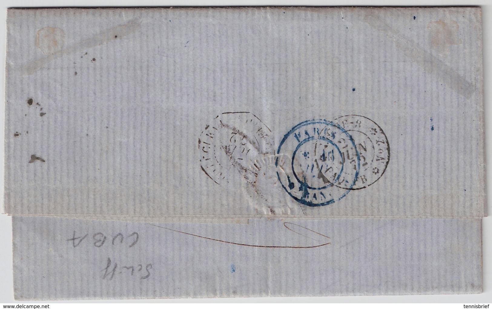 1872 " CUBA " Paquebot, #6347 - Poste Maritime