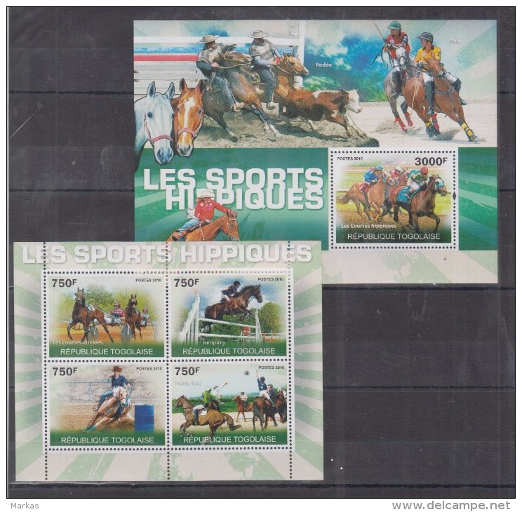 P12 Togo - MNH - Sports - Horses - 2010 - Reitsport