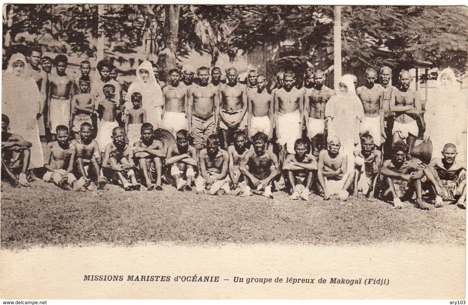 Océanie - FIDJI _ Groupe De Lépreux De Makogaî (missions Maristes D'océanie ) - Fiji