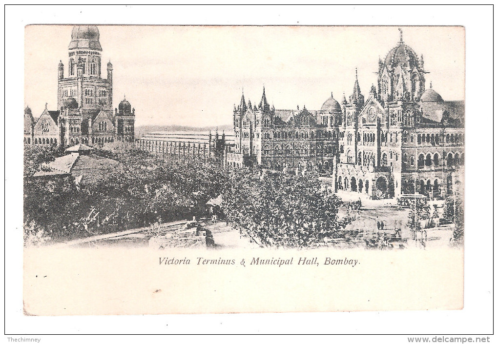 Municipal Hall & Victoria Terminus Bombay INDIA - Inde