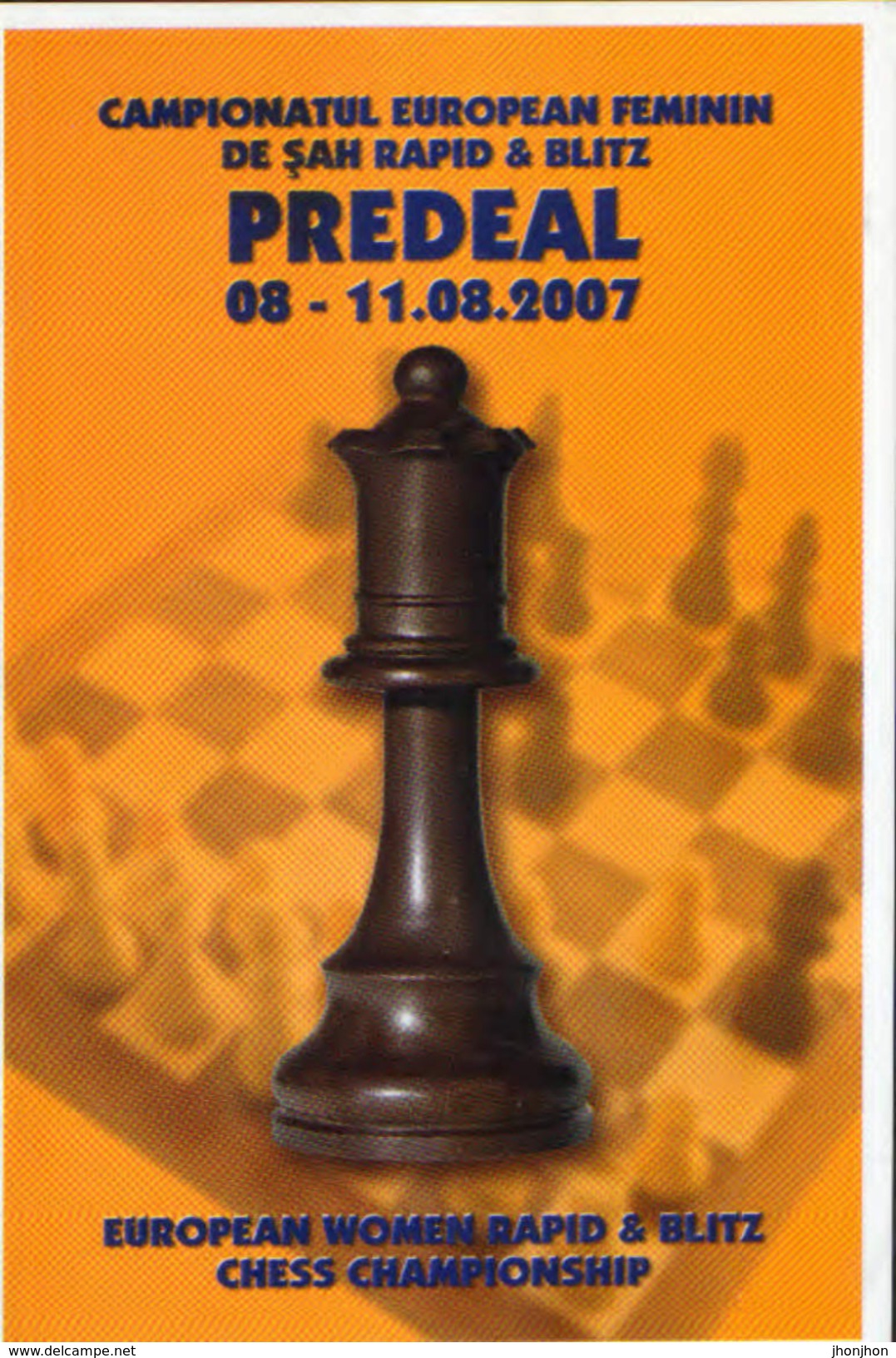 Romania - Postcard Unused - Chess - Predeal - European Women Rapid&Blitz Chess Championship - 2/scans - Schaken