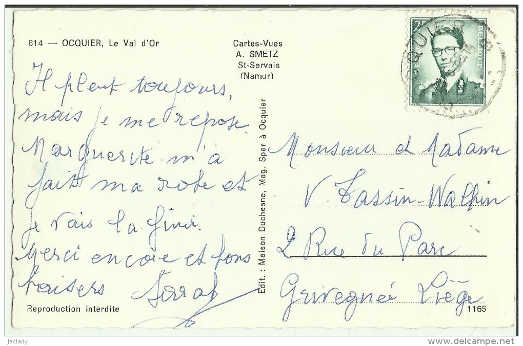 Ocquier -- Le Val D' Or.  ( 2 Scans ) - Clavier