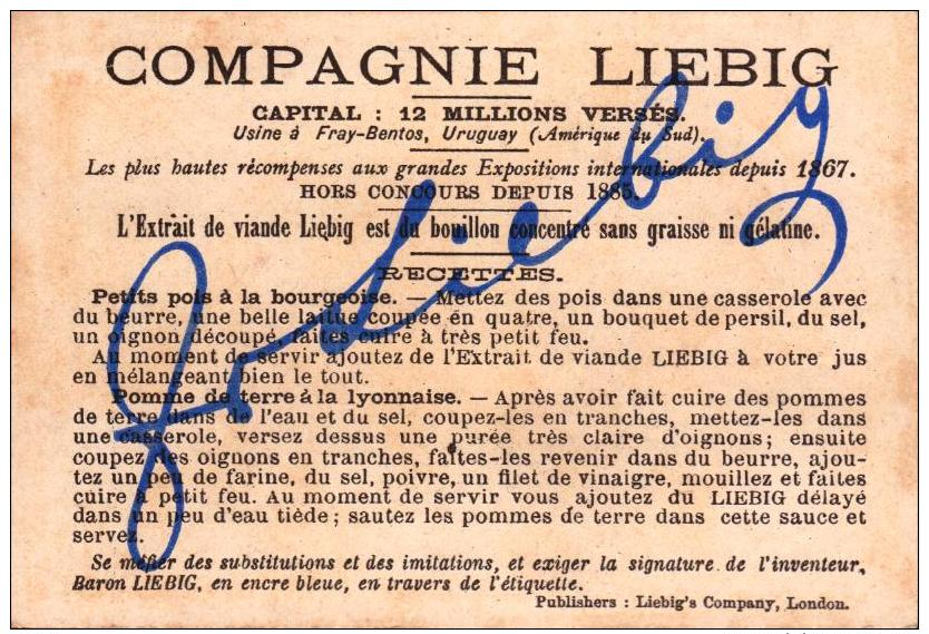 6 Chromos - LIEBIG - S191 191 - Auteurs Clasique - Francais - 1 a 6  - Park1-1 - r/v