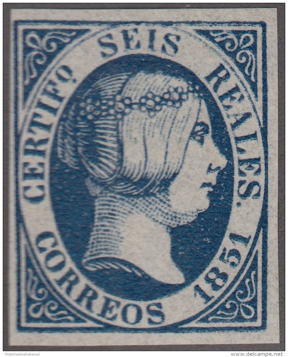 FAC-5 ESPAÑA SPAIN. SEGUI OLD FACSIMILE REPRODUCTION. ISABEL II. 1851. 6r. - Prove & Ristampe