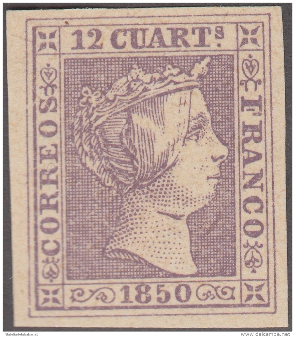 FAC-9 ESPAÑA SPAIN. SEGUI OLD FACSIMILE REPRODUCTION. ISABEL II. 1850 12 &frac14; . - Prove & Ristampe