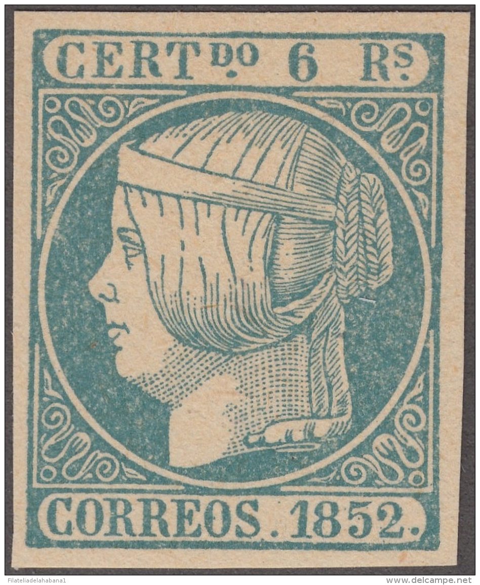 FAC-23 ESPAÑA SPAIN. SEGUI OLD FACSIMILE REPRODUCTION. ISABEL II. 1852 6r. - Prove & Ristampe