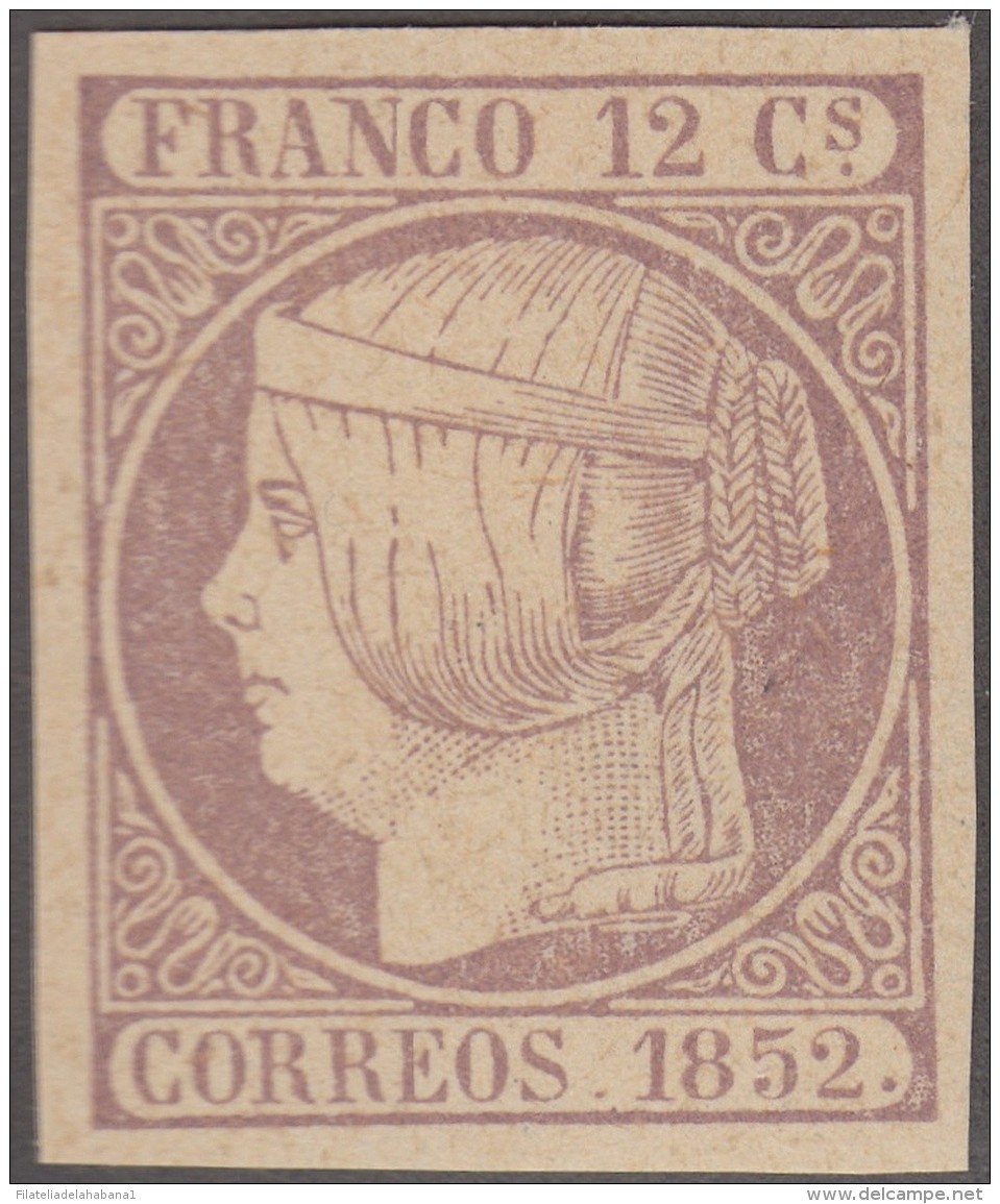 FAC-28 ESPAÑA SPAIN. SEGUI OLD FACSIMILE REPRODUCTION. ISABEL II. 1852 12 &frac14; . - Proofs & Reprints