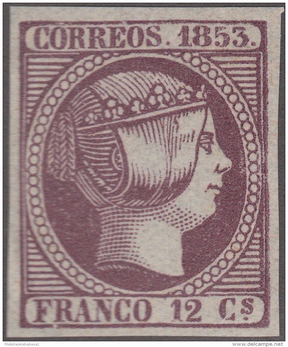 FAC-33 ESPAÑA SPAIN. SEGUI OLD FACSIMILE REPRODUCTION. ISABEL II. 1853 12 &frac14;. - Ensayos & Reimpresiones