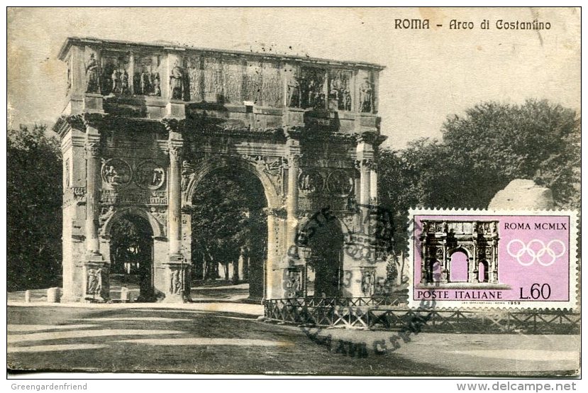 14800 Italia, Maximum 1959 Roma  Arch Of Constantin,  Architecture, Vintage Card - Cartoline Maximum