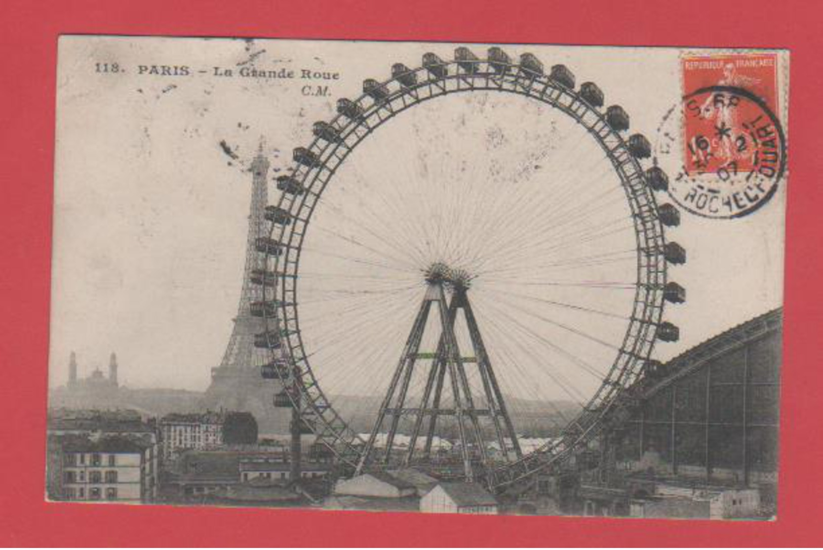 ET/78 PARIS LA GRANDE ROUE // Tour EIffel   /  RECTO VERSO - Otros & Sin Clasificación