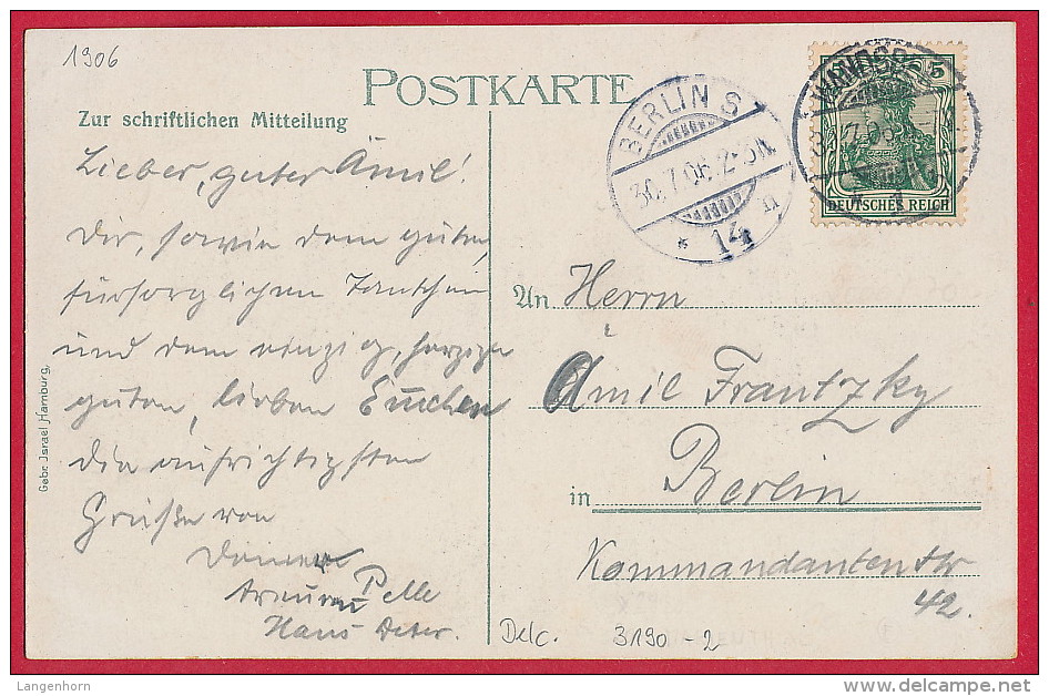 AK HAMBURG ´Marienthal´ ~ 1906 - Wandsbek