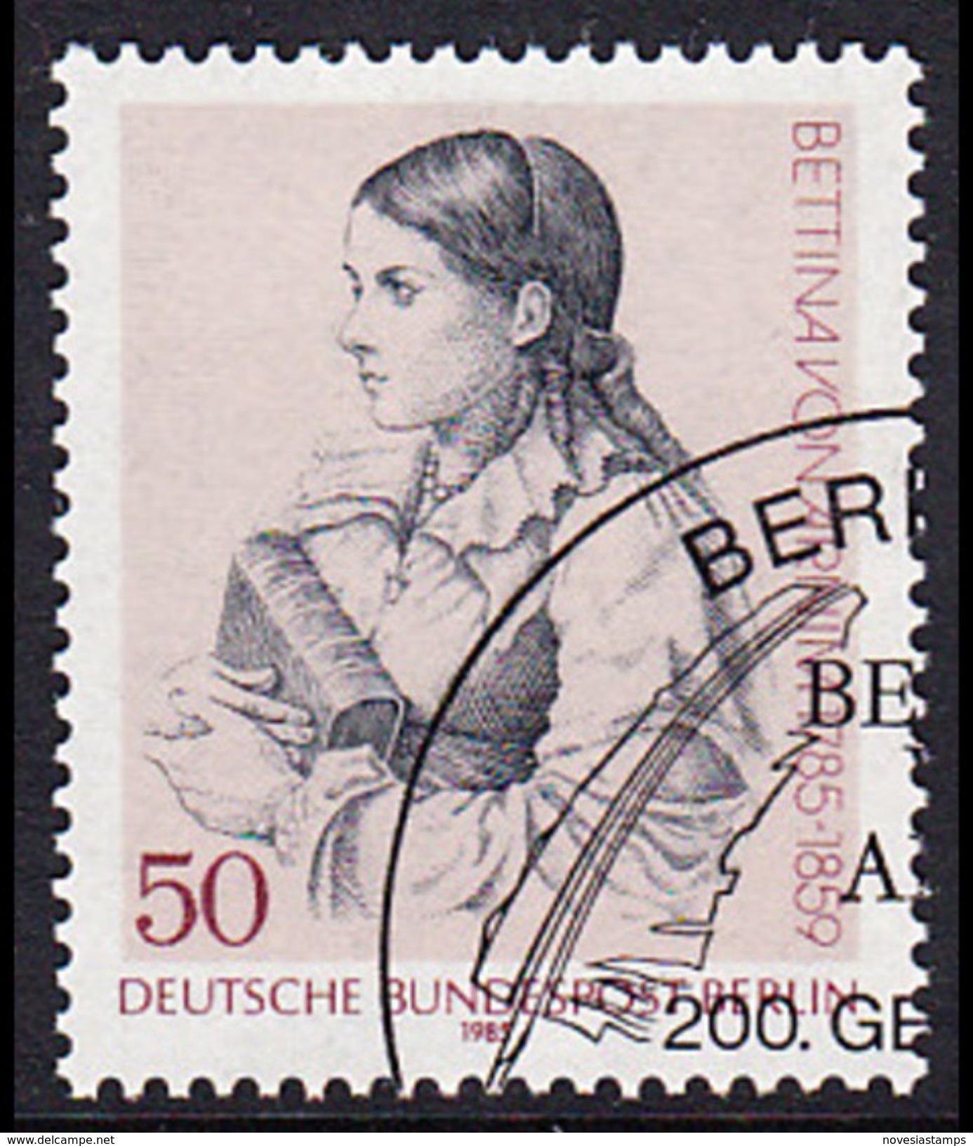 !b! BERLIN 1985 Mi. 730 USED SINGLE (e) - Bettina Von Arnim - Gebraucht