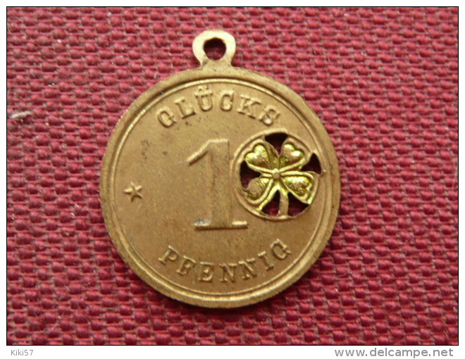 ALLEMAGNE Très Jolie Médaille De 1 Pfennig Trèfle à 4 Feuilles Superbe état - Autres & Non Classés