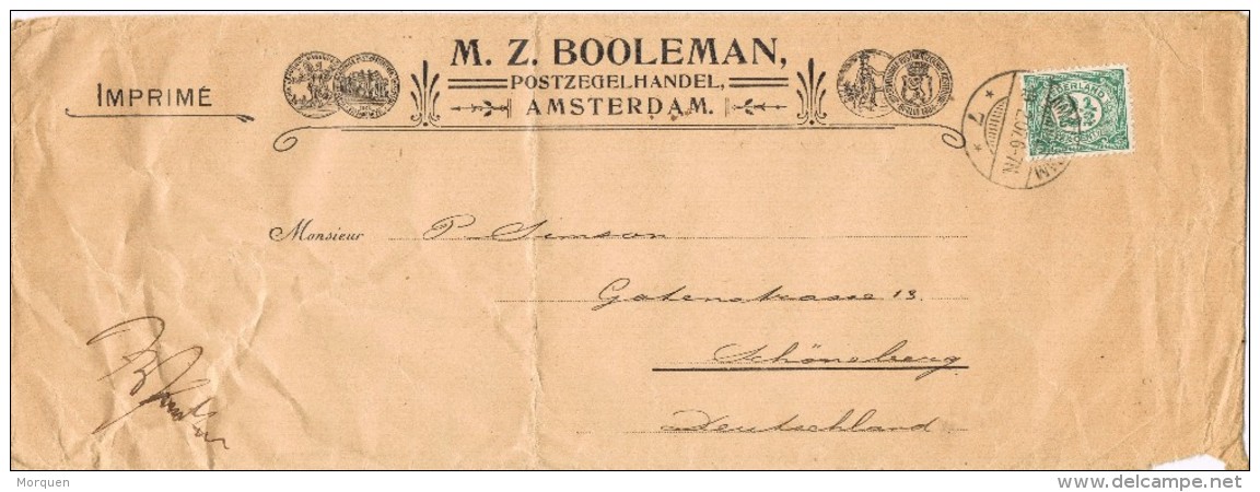 19775. Carta Imprimé, Impresos AMSTERDAM (Holland)  1907 - Brieven En Documenten