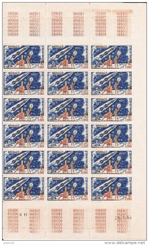 Monaco YT 636 XX/MNH (espace - Space)    - FEUILLE ENTIERE - 30 TIMBRES - Sonstige & Ohne Zuordnung