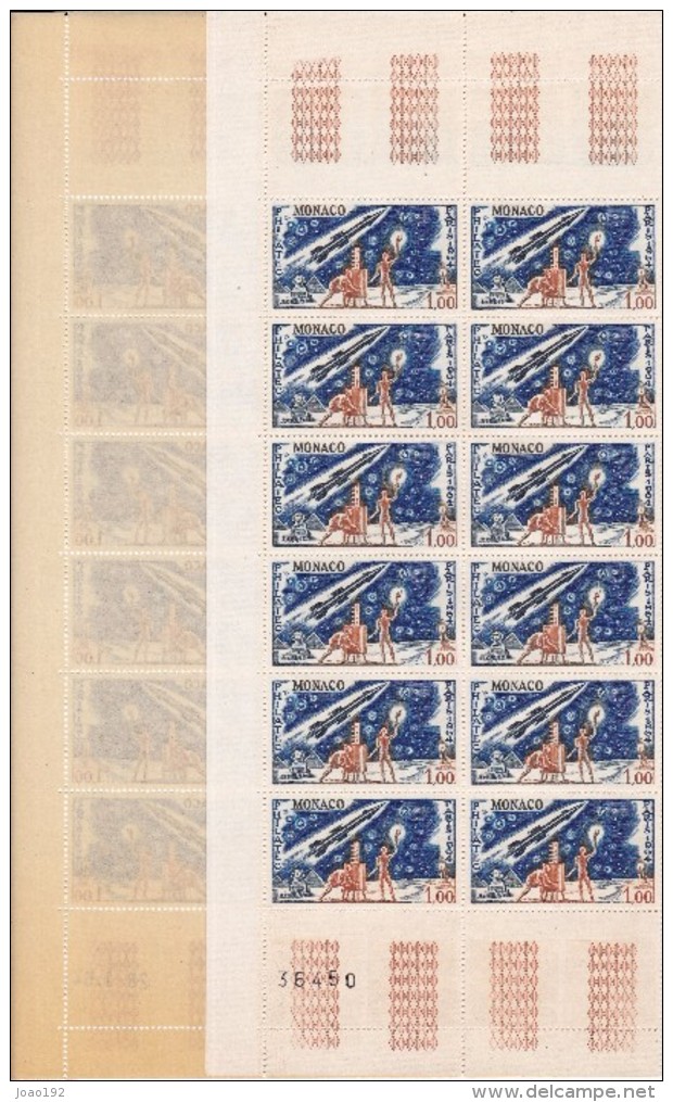 Monaco YT 636 XX/MNH (espace - Space)    - FEUILLE ENTIERE - 30 TIMBRES - Sonstige & Ohne Zuordnung